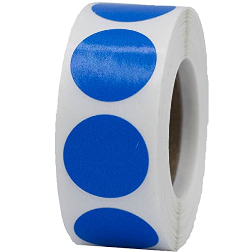 Blaue Kreis Aufkleber, 19 mm 3/4 Zoll Punkt Etiketten 500 Packung von InStockLabels.com