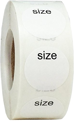 Schuhgröße Blank White-Aufkleber für Einzelhandel Bekleidung 0,75 Zoll 500 Gesamtklebeetiketten von InStockLabels.com