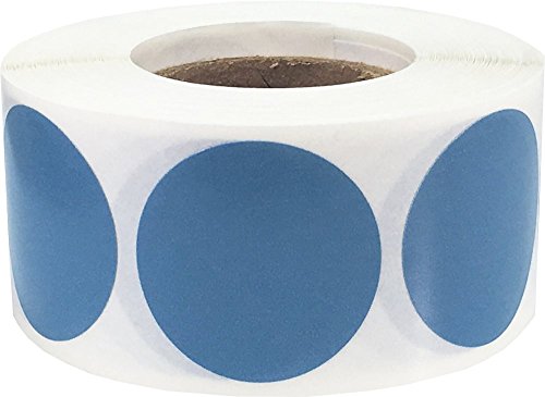 Stahlblaue Kreis Aufkleber, 25 mm 1 Zoll Punkt Etiketten 500 Packung von InStockLabels.com