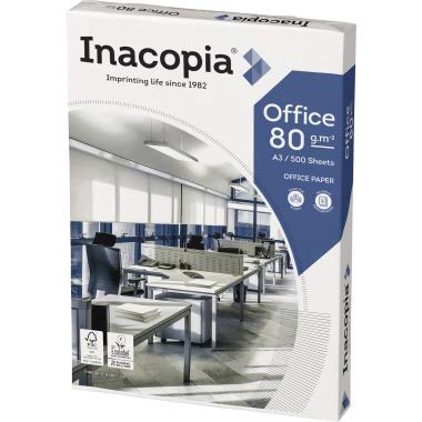 Inacopia Kopierpapier office DIN A3 80g/qm 500 Blatt von Inacopia