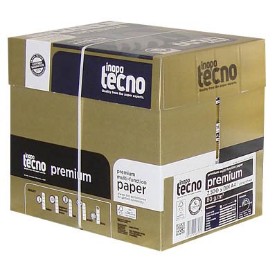 Inapa Tecno – – Box Maxi Copy von hoher Qualität, Papier weiß A4 80 g/m², 2.500 Blatt Inapa Tecno – – Box Maxi Copy von hoher Qualität, Papier weiß A4 80 g/m², 2.500 Blatt von Inapa Tecno