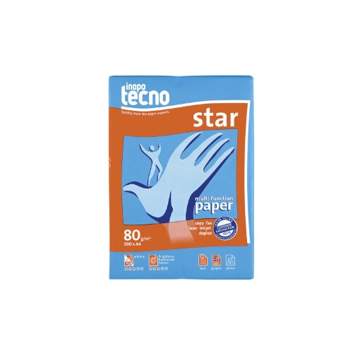 Inapa Tecno Star 013908010001 Universal Druckerpapier DIN A4 80 g/m² 500 Blatt Weiß Inapa Tecno Star 013908010001 Universal Druckerpapier DIN A4 80 g/m² 500 Blatt Weiß von inapa