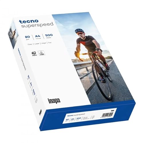 Inapa Tecno Superspeed Kopierpapier A4 weiß 80g, Packung a 500 Blatt A4 Inapa Tecno Superspeed Kopierpapier A4 weiß 80g, Packung a 500 Blatt A4 von Inapa Tecno