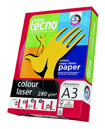 Reprografisches Papier für Laser und Tintenstrahldrucker, FSC, A3, 280 g, hochweiß, 5 x 125 Blatt von Inapa Tecno