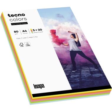 inapa tecno Kopierpapier Colors 2100011412 A4 80g neon sort. 200Bl. von Inapa Tecno