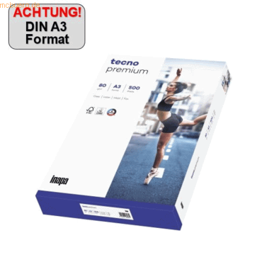 Inapa Kopierpapier Premium 2100011498 A3 80g 500 Blatt von Inapa