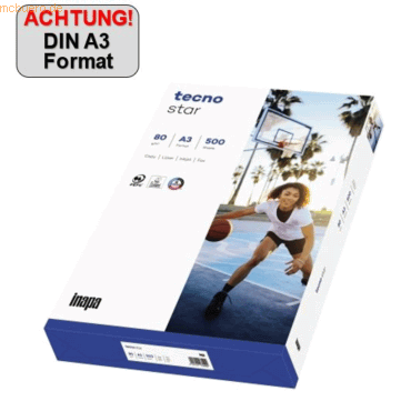 Inapa Kopierpapier Star 2100011528 A3 500 Blatt von Inapa