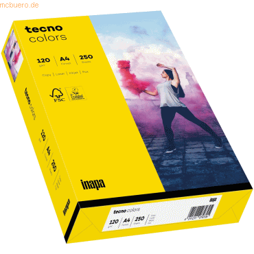 5 x Inapa Multifunktionspapier tecno colors A4 120 g/qm VE=250 Blatt i von Inapa