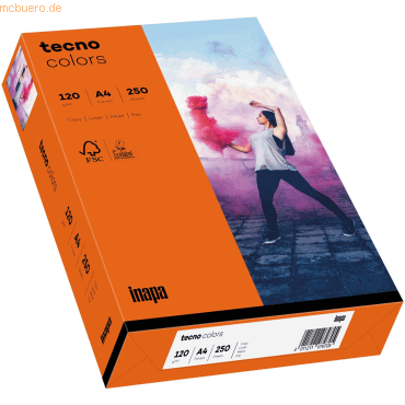 Inapa Multifunktionspapier tecno colors A4 120 g/qm VE=250 Blatt inten Inapa Multifunktionspapier tecno colors A4 120 g/qm VE=250 Blatt inten von Inapa
