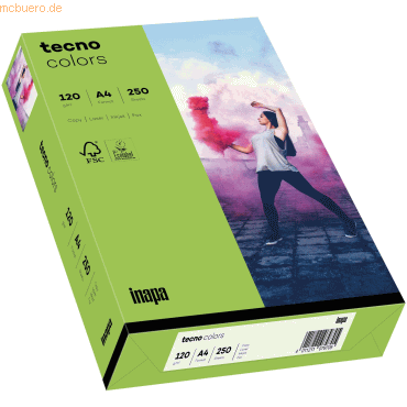 5 x Inapa Multifunktionspapier tecno colors A4 120g/qm VE=250 Blatt gr 5 x Inapa Multifunktionspapier tecno colors A4 120g/qm VE=250 Blatt gr von Inapa