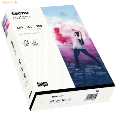 5 x Inapa Multifunktionspapier tecno colors A4 160 g/qm naturweiß VE=2 5 x Inapa Multifunktionspapier tecno colors A4 160 g/qm naturweiß VE=2 von Inapa