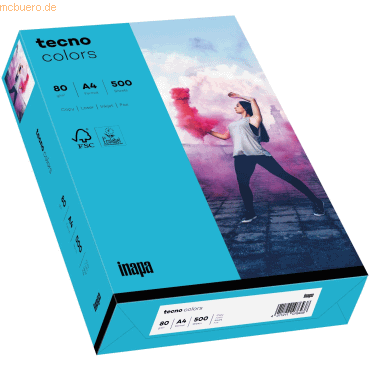 5 x Inapa Multifunktionspapier tecno colors A4 80 g/qm VE=500 Blatt bl 5 x Inapa Multifunktionspapier tecno colors A4 80 g/qm VE=500 Blatt bl von Inapa