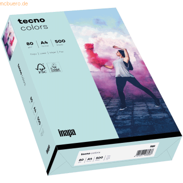 5 x Inapa Multifunktionspapier tecno colors A4 80g/qm VE=500 Blatt hel 5 x Inapa Multifunktionspapier tecno colors A4 80g/qm VE=500 Blatt hel von Inapa