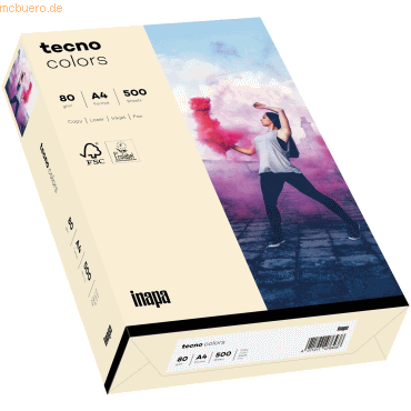 5 x Inapa Multifunktionspapier tecno colors A4 80g/qm VE=500 Blatt hel 5 x Inapa Multifunktionspapier tecno colors A4 80g/qm VE=500 Blatt hel von Inapa