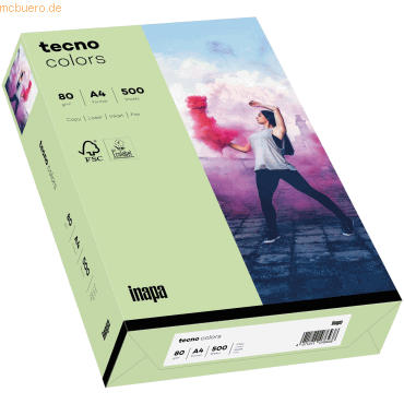 5 x Inapa Multifunktionspapier tecno colors A4 80g/qm VE=500 Blatt mit 5 x Inapa Multifunktionspapier tecno colors A4 80g/qm VE=500 Blatt mit von Inapa