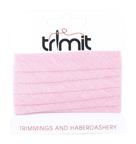 Inastri Baumwoll Baumwolle Schrägband 14/4/4 mm Farbe pink 35–3 M von Inastri