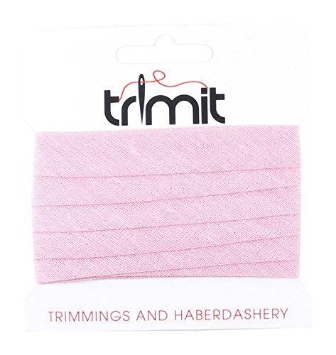 Inastri Baumwoll Baumwolle Schrägband 14/4/4 mm Farbe pink 35–3 M von Inastri