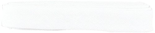 Inastri Baumwoll Baumwolle Schrägband 14/4/4 mm Farbe weiß 1–3 M von Inastri