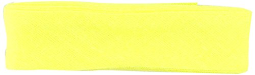Inastri Baumwoll Baumwolle Schrägband 25/5/5 mm; einzelfalten Farbe Gelb 10–3 M von Inastri