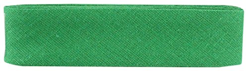 Inastri Baumwoll Baumwolle Schrägband 25/5/5 mm; einzelfalten Farbe Grün 57–3 m von Inastri