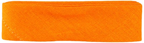 Inastri Baumwoll Baumwolle Schrägband 25/5/5 mm; einzelfalten Farbe Orange 14–3 M von Inastri