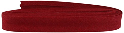 Inastri Schrägband aus Baumwolle, 14/4/4 mm, Farbe Burgandy 125 – 3 m, 100, Burgunderrot, 13 x 11 x 2 cm von Inastri
