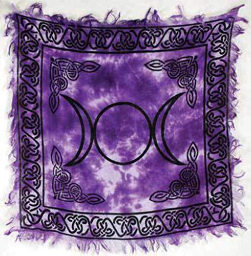 INDIAN CONSIGNERS Lila dreifacher Mond Altar Tuch Hexerei Hexerei Tischdecke Ändern Heilig Tischtuch Spirituell Buchstabieren18(Purple Triple Moon) von Indian Consigners