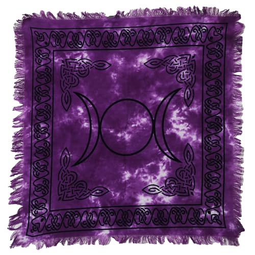 INDIAN CONSIGNERS Lila dreifacher Mond Altar Tuch Hexerei Hexerei Tischdecke Ändern Heilig Tischtuch Spirituell Buchstabieren18(Purple Triple Moon) von Indian Consigners