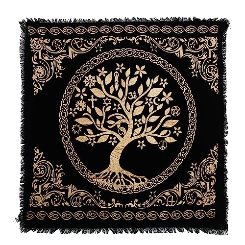 Indian Consigners Baum des Lebens keltisch Altar Tuch Hexerei Hexerei Tischdecke Ändern Heilig Tischtuch Spirituell Buchstabieren 36"(Baum des Lebens) von Indian Consigners