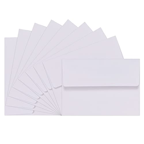 Weiße 12,7 x 17,8 cm Umschläge für Einladungen, A7, selbstklebende Versandtaschen für 12,7 x 17,8 cm Karten, Einladungsumschlag für Hochzeiten, Fotos, Grußkarten, Schreibwarenbedarf (18 Stück) von IndigoCase