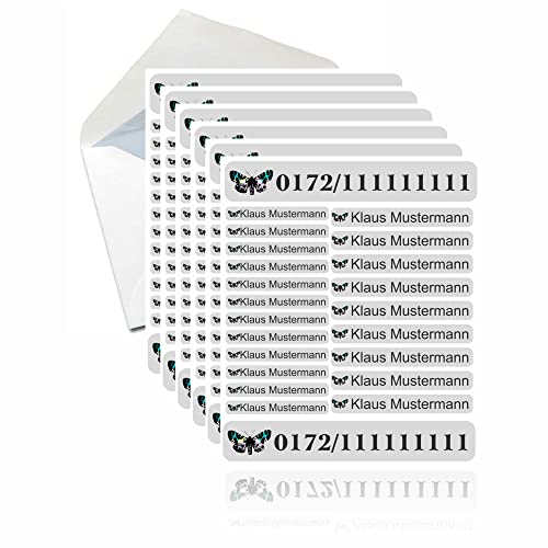 INDIGOS UG® 287 Namensaufkleber - grau - Set groß mittel klein - Aufkleber für Feststoffe, Wäscheetiketten, Spülmaschine - Waschmaschine geeignet - individuell Schule Kindergarten KITA Kinder von Indigos