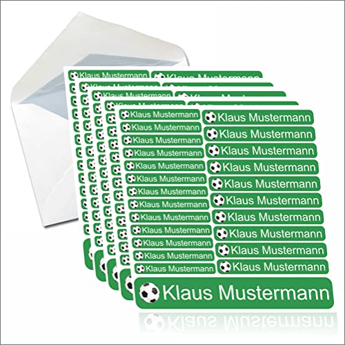 INDIGOS UG® 287 Namensaufkleber - grün - Set groß mittel klein - Aufkleber für Feststoffe, Wäscheetiketten, Spülmaschine - Waschmaschine geeignet - individuell Schule Kindergarten KITA Kinder von Indigos
