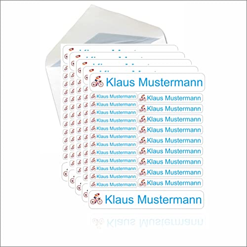 INDIGOS UG® 287 Namensaufkleber - weiß - Set groß mittel klein - Aufkleber für Feststoffe, Wäscheetiketten, Spülmaschine - Waschmaschine geeignet - individuell Schule Kindergarten KITA Kinder von Indigos
