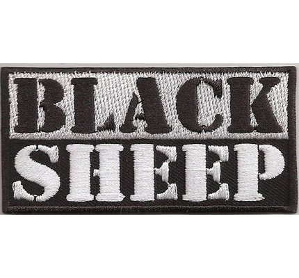 BLACK SHEEP, Schwarzes Schaf, Heavy Metal Biker Rocker Aufnäher Patch Abzeichen von Patch