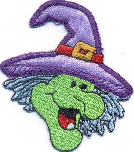 Hexenkopf lustige Hexe Hexenhut Witch Kostüm Mantel Deko Aufbügler Aufnäher Hexenkopf lustige Hexe Hexenhut Witch Kostüm Mantel Deko Aufbügler Aufnäher von Patch