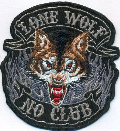 Lonely Wolf Lone Wolf No Club Pack Biker Motorcycleclub MC Aufnäher Patch von Patch