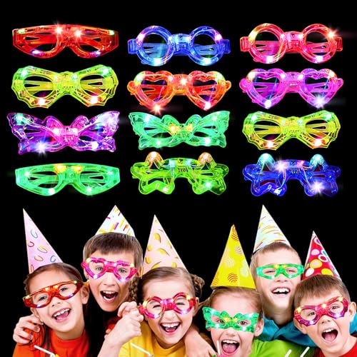 12 Stück LED Leuchtende Brille Leuchtende Coole Brille Led Brillen für Party Neon Party Geburtstag Fasching Brille für Kinder Partybrille Geburtstag Leuchtendes Spielzeug Geschenke Zufällige Farbe 12 Stück LED Leuchtende Brille Leuchtende Coole Brille Led Brillen für Party Neon Party Geburtstag Fasching Brille für Kinder Partybrille Geburtstag Leuchtendes Spielzeug Geschenke Zufällige Farbe von Indrnif