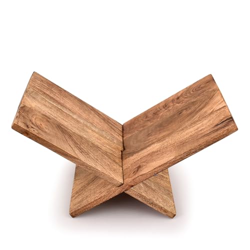 Indus Lifespace Buchhalter aus Mangoholz mit Kreuzrahmen, hölzerner Buchhalter zum Präsentieren und Lesen, geeignet für Kunst, Bibel, Kochbuch, Staffelei, Zeitschrift, Lehrbücher (33 x 22,9 x 3,8 cm) Indus Lifespace Buchhalter aus Mangoholz mit Kreuzrahmen, hölzerner Buchhalter zum Präsentieren und Lesen, geeignet für Kunst, Bibel, Kochbuch, Staffelei, Zeitschrift, Lehrbücher (33 x 22,9 x 3,8 cm) von Indus Lifespace