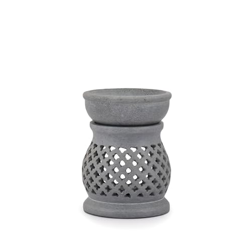 Indus Lifespace Handgefertigter Speckstein-Teelichthalter für ätherische Öle, 7,62 cm x 10,16 cm, perfekt für ätherische und Duftöle, Handwerker hergestellt in Indien Indus Lifespace Handgefertigter Speckstein-Teelichthalter für ätherische Öle, 7,62 cm x 10,16 cm, perfekt für ätherische und Duftöle, Handwerker hergestellt in Indien von Indus Lifespace