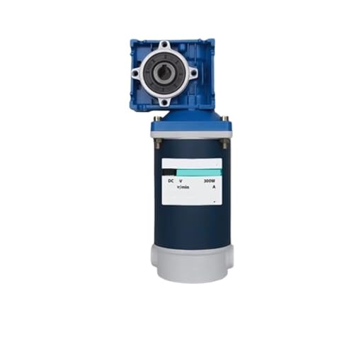 IndusTradCorp 12 V/24 V 300 W NMRV40 DC-Schneckengetriebemotor mit doppelter Ausgangswelle RV40, Geschwindigkeit einstellbar, CW CCW, DC-Motor(84rpm,12V) von IndusTradCorp