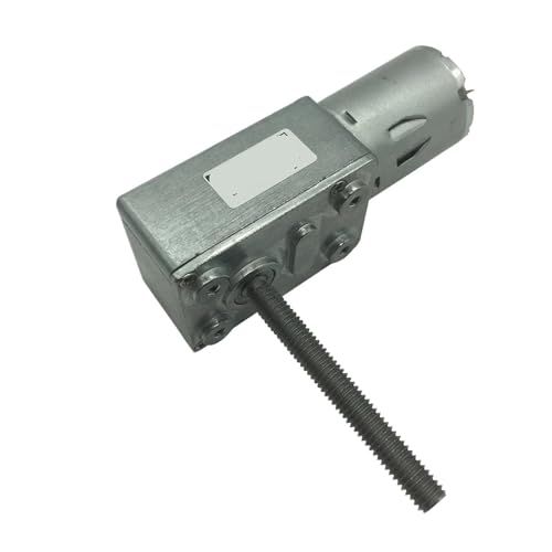 IndusTradCorp 4632-370 6 V/12 V/24 V DC-Schneckengetriebe, M6-Schraubenschaftlänge 50 mm, Schneckengetriebemotoren, Umkehrmotor, selbstsperrender Motor(6rpm,6V) von IndusTradCorp