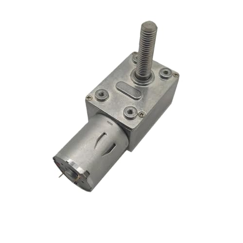 IndusTradCorp JGY-370 DC-Schneckenmotor-Getriebereduzierer, 12 V/6 V/24 V, 2–210 U/min, selbstsichernder M8-Schraubenwellenmotor, 33 mm Länge(150rpm,6V) von IndusTradCorp