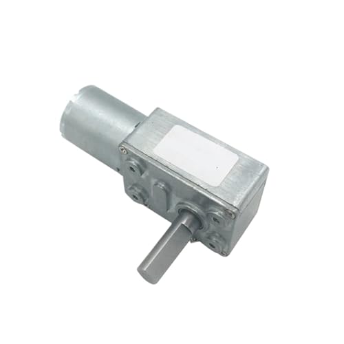 IndusTradCorp JGY370 6 V/12 V/24 V DC-Schneckengetriebemotor, DC 8 mm D7-Wellenlänge 25 mm, umgekehrter Motor mit hoher Drehmomentreduzierung und Selbsthemmung(30rpm,24V) von IndusTradCorp