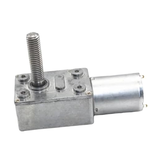 IndusTradCorp JGY370 6V/12V/24V 6-210RPM Schneckengetriebe-Gleichstrommotor mit M8-Gewindewelle, umgekehrt, CW/CCW, selbsthemmend(90rpm,6V) von IndusTradCorp