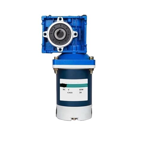 IndusTradCorp NMRV30 12 V/24 V 60 W DC-Schneckengetriebemotor mit doppelter Ausgangswelle RV30 Motor mit Einstellbarer Geschwindigkeit CW CCW(105rpm,12V) von IndusTradCorp