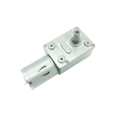 JGY-370 6V/12V/24V Schnecken-Gleichstrommotor, Turboantrieb, Mini-Getriebemotor mit hohem Drehmoment, 3 U/min–210 U/min, Getriebeschneckenmotor, selbstsperrender Motor(18rpm,24V) von IndusTradCorp
