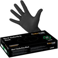 Industrade® unisex Einmalhandschuhe Nitril® StellarGrip Black schwarz Größe L, 50 St. von Industrade®