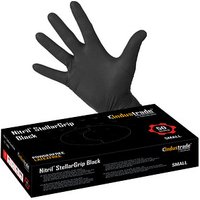 Industrade® unisex Einmalhandschuhe Nitril® StellarGrip Black schwarz Größe S 50 St. von Industrade®