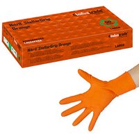 Industrade® unisex Einmalhandschuhe Nitril® StellarGrip Orange orange Größe L 50 St. von Industrade®