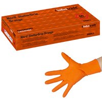 Industrade® unisex Einmalhandschuhe Nitril® StellarGrip Orange orange Größe S, 50 St. von Industrade®